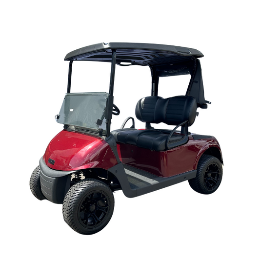 EZGO Burgundy RXV Elite Golf Cart