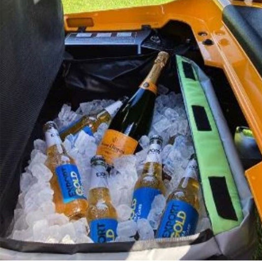 under seat cooler bag fitted in EZGO golf cart